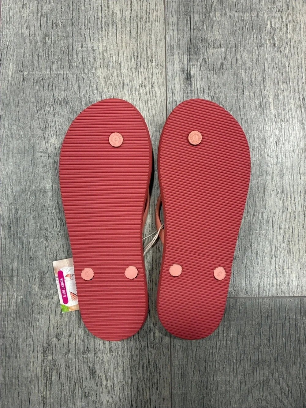 Feelgoodz Women's Slimz Remix Coral Pattern Flip-Flop Sandals Sz 8,9
